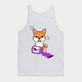 Funny orange dog spilled grape jam Tank Top